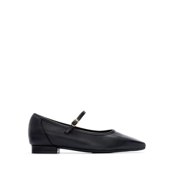 Surfbird Black Leather Ballet Flats - Picture 1 of 7